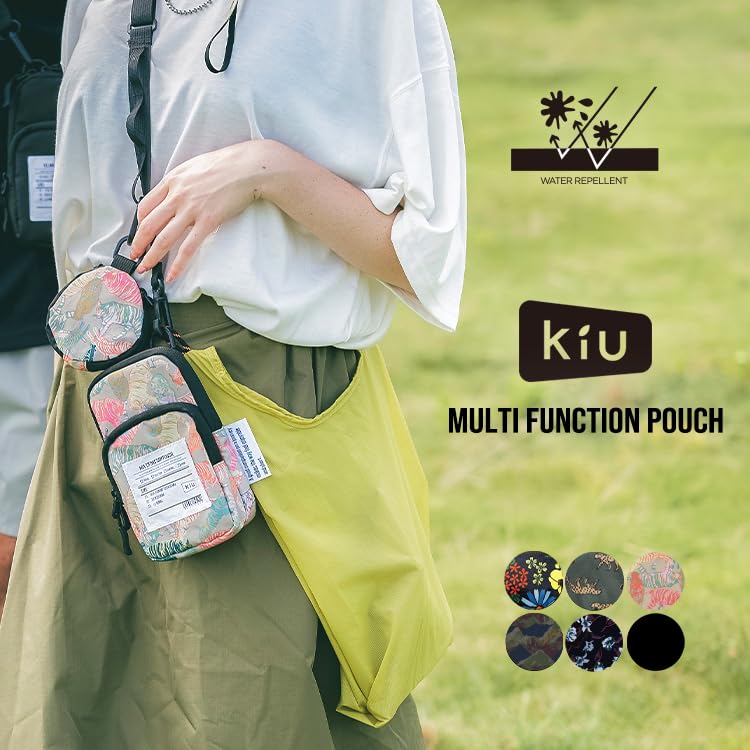 Kiu Multi-Function Pouch, Waterproof and Water-Repellent, Unisex Shoulder Bag, Eco Bag, Pouch, Lightweight, Compact, Travel, Stylish, Sierra K372-367