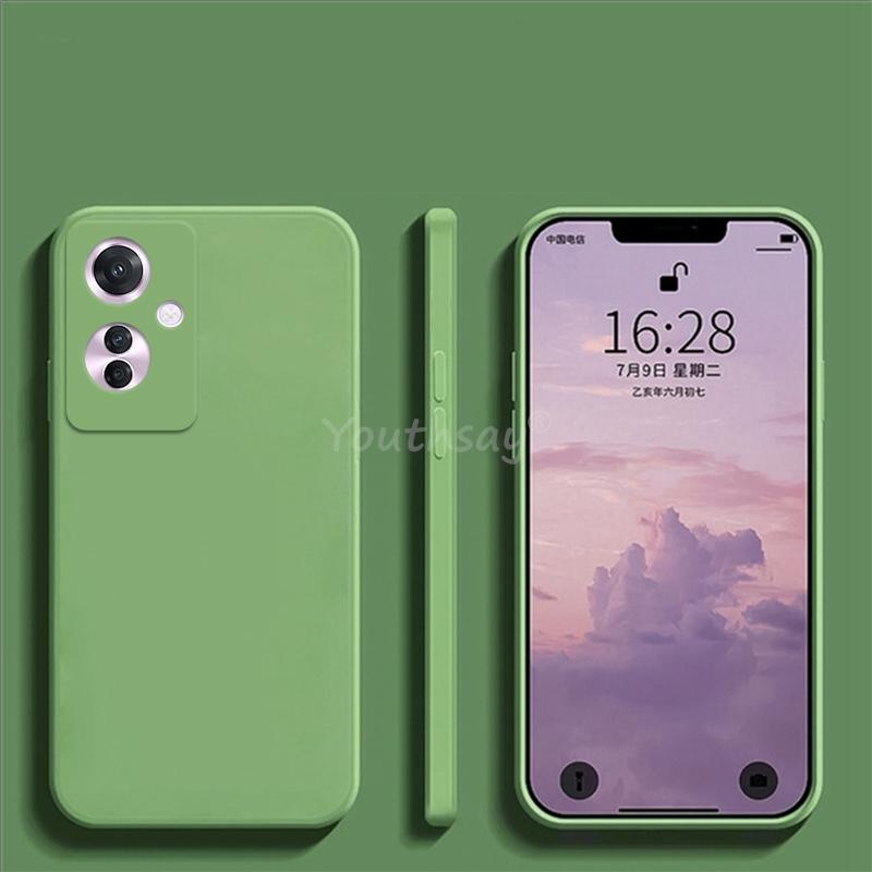 Para OPPO Reno 11 F Funda Reno 11F Cubierta Silicona Líquida Lisa Suave TPU Anti-caída Capa Protectora de Teléfono Cubierta Reno11 F Funda