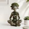 Zen Meditation Goddess Statue, Resin Tree Woman/Man Figurine, Yoga Tree of Life Mystical Sculpture, Spiritual Gift for Home Office Decor