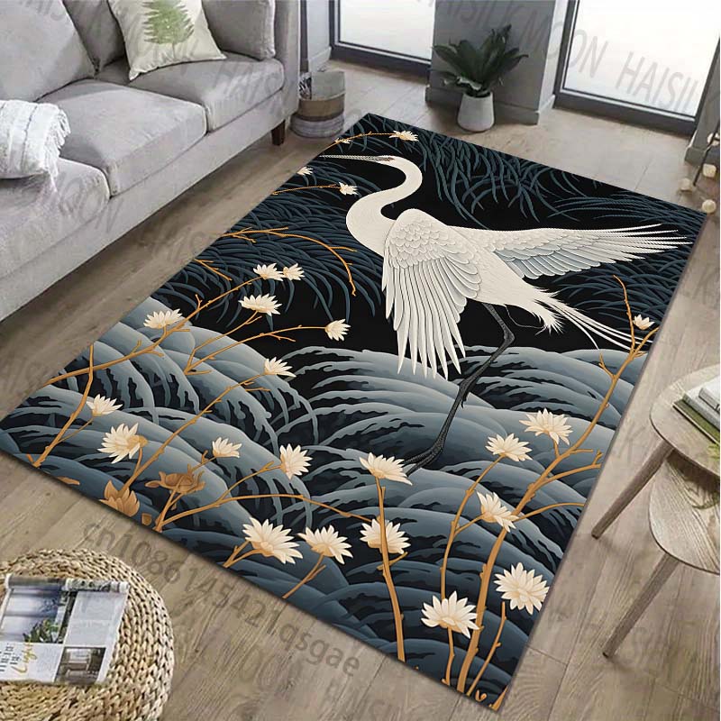 Heron 3D HD Print Large Area Carpet for Living Room Cartoon Childrens Bedroom Sofa Doormat Kitchen Floor Rug Anti-slip Decor Mat