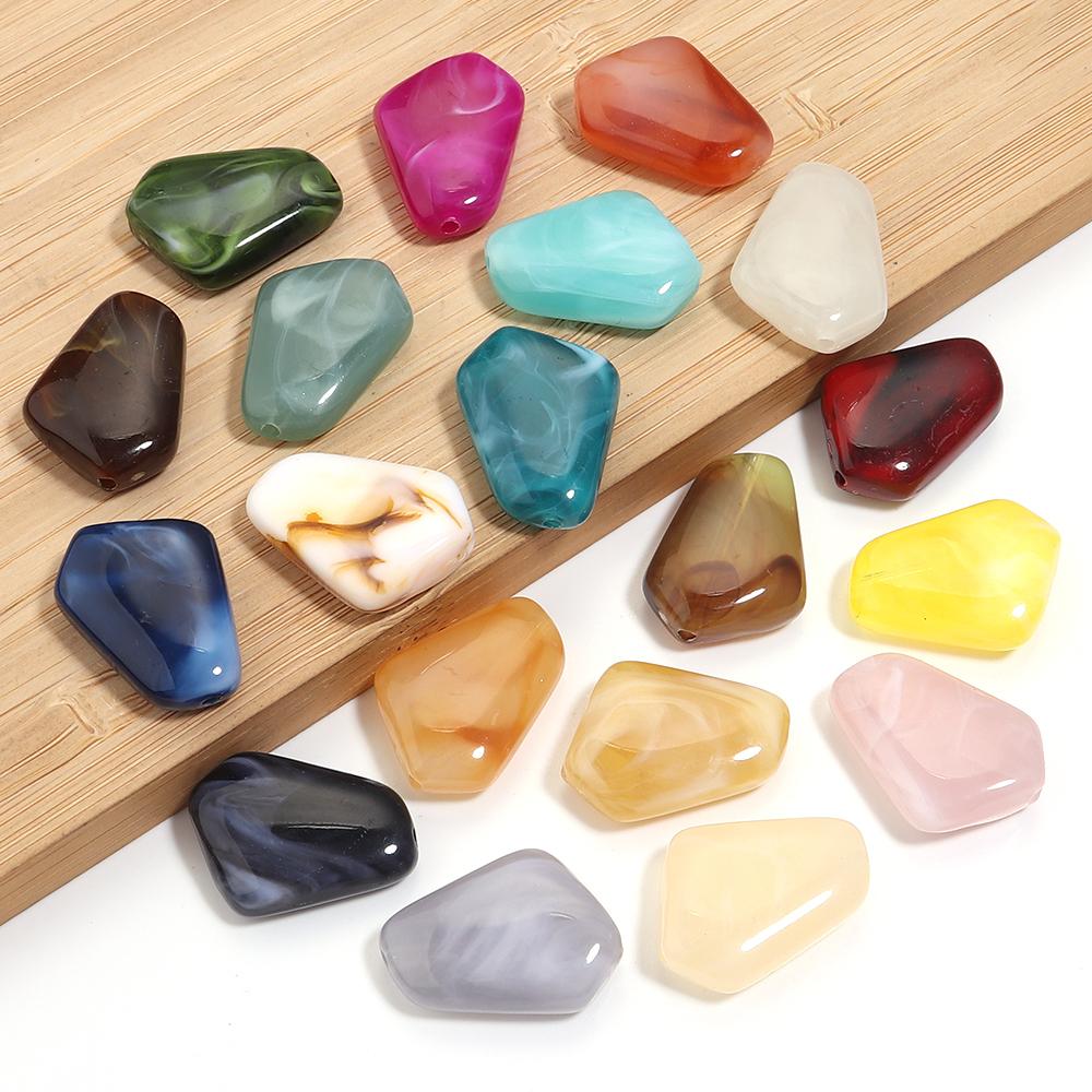 20pcs 25x18mm Irregular Acrylic Beads Colorful Cloud Loose Spacer Beads For DIY Jewelry Making Bracelets Necklace Accessories