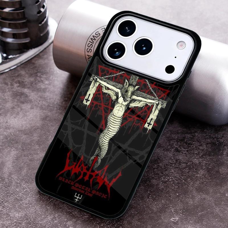 Satanic Pentagram Baphomet Phone Case For iPhone 17,16e,15,14,13,12,11,Mini,Pro,MAX soft Silicone Cover