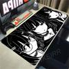 Cartoon Black And White Extended Desk Mat Laptop Japan Cool Anime Girl Mouse Pad Rubber Keyboard Rug PC Gamer Cabinet Mousepad