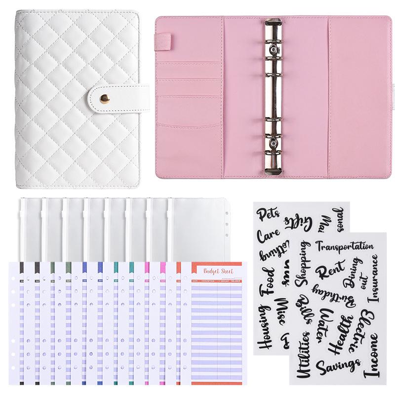 A6 Macaron Handy Notizbuch: PU-Leder Umschlagmappe & Bargeld-Organizer