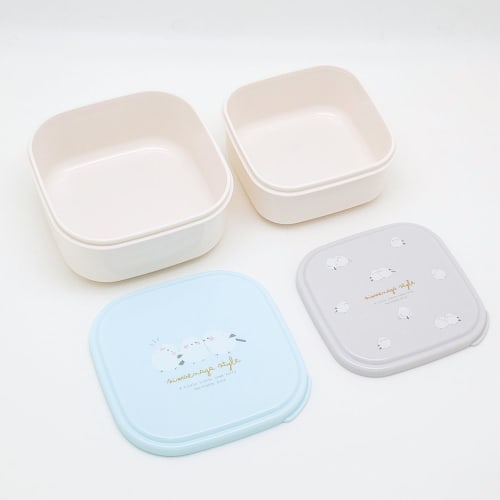 OSK Antibacterial Sealed Containers, Set of 2, Shimaenaga SEN Lunch Box, 360ml/550ml, Microwave Safe, Made in Japan, SSP-22