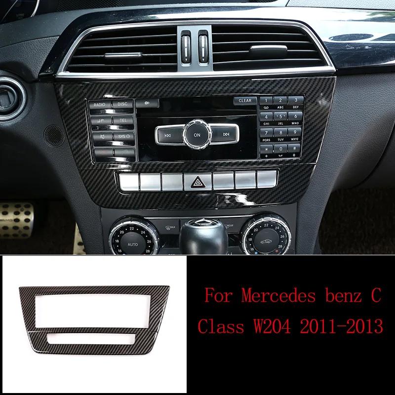 Carbon Fiber Car Interior Decoration Trim Stickers For Mercedes Benz C Class W204 C180 C200 2007-2013 Accessories