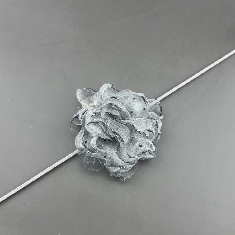 3D Rose Pendant Necklace Versatile Floral Clavicle Chain Simulated Flower Choker