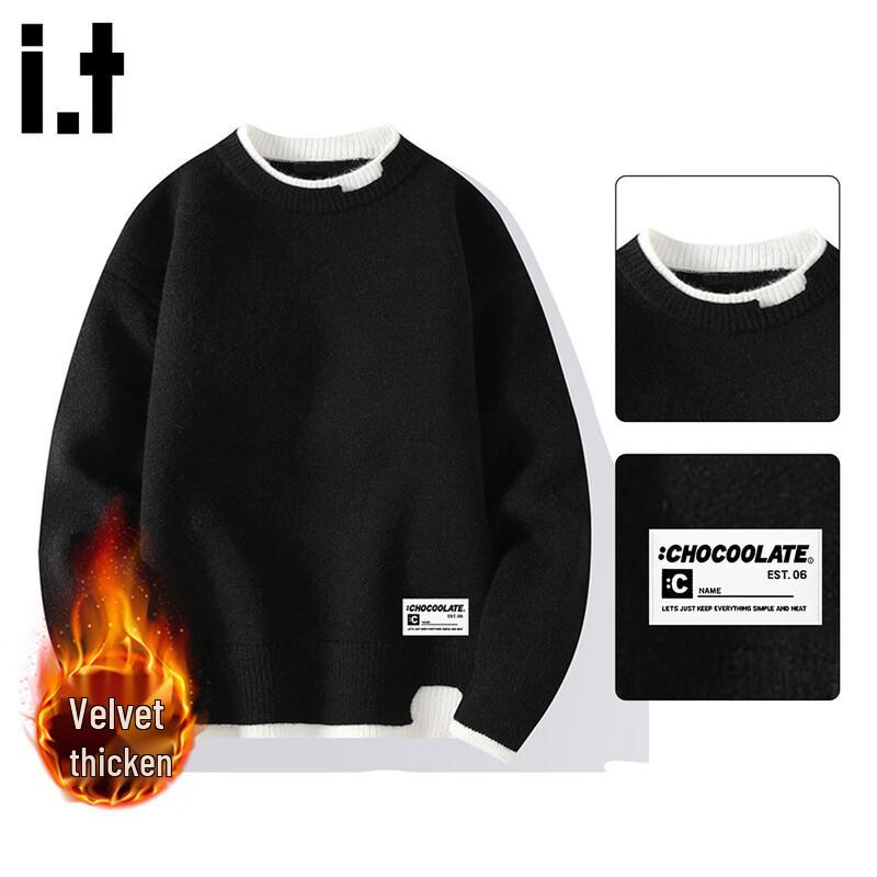 

:CHOCOOLATE Men s Faux Layered Fleece Sweater 2XL