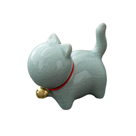 

Крышки для кошачьих унитазов Декоративные керамические крышки в виде кошачьей лягушки Отделка от ледяных трещин Древний китайский синий и белый фарфор Технологические украшения для ванной комнаты D