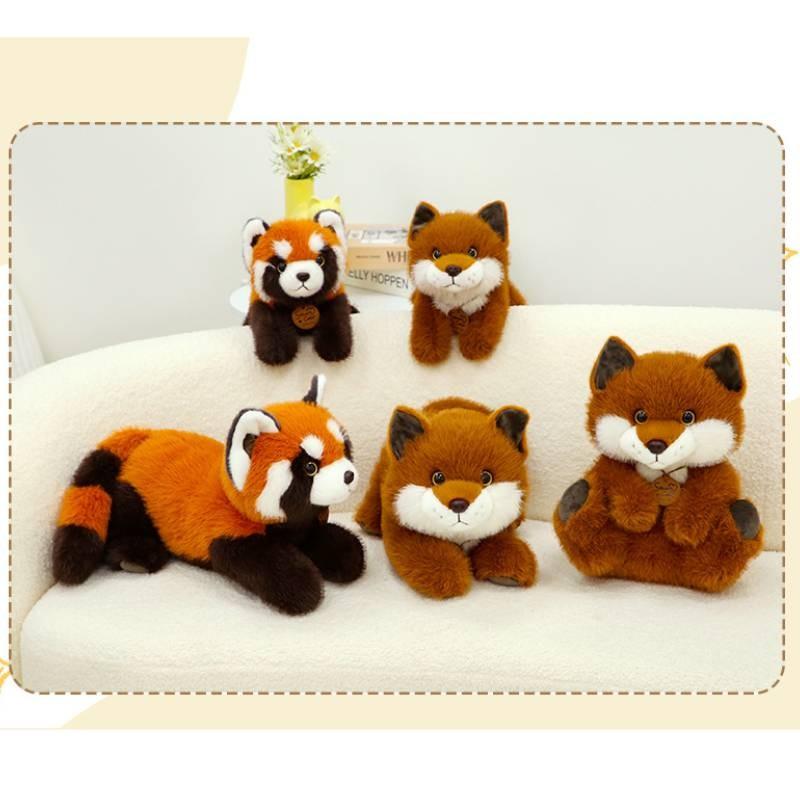 Raccoon Plush Fox Toy Cartoon Animal Stuffed Doll Room Decoration Gift Kids