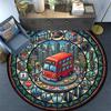 Public Transit Symbols Round Area Rug Under Office Chairs Bedroom Living Room Home Decor