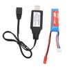 7.4V 400mAh RC Lithium Battery with Charger 20C JST Plug Durable for WLtoys 1:28 K969 K989 284161 RC Cars