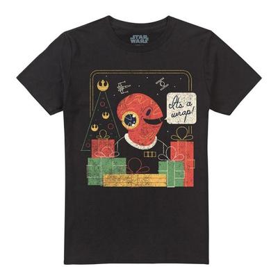 STAR WARS Unisex Adult Wrap Trap Admiral Ackbar Retro Christmas T-Shirt