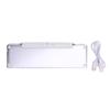 Foldable Keyboard with Phone Stand Small Quiet Folding Portable Lightweight Rechargeable for Travel Tablet Silver White