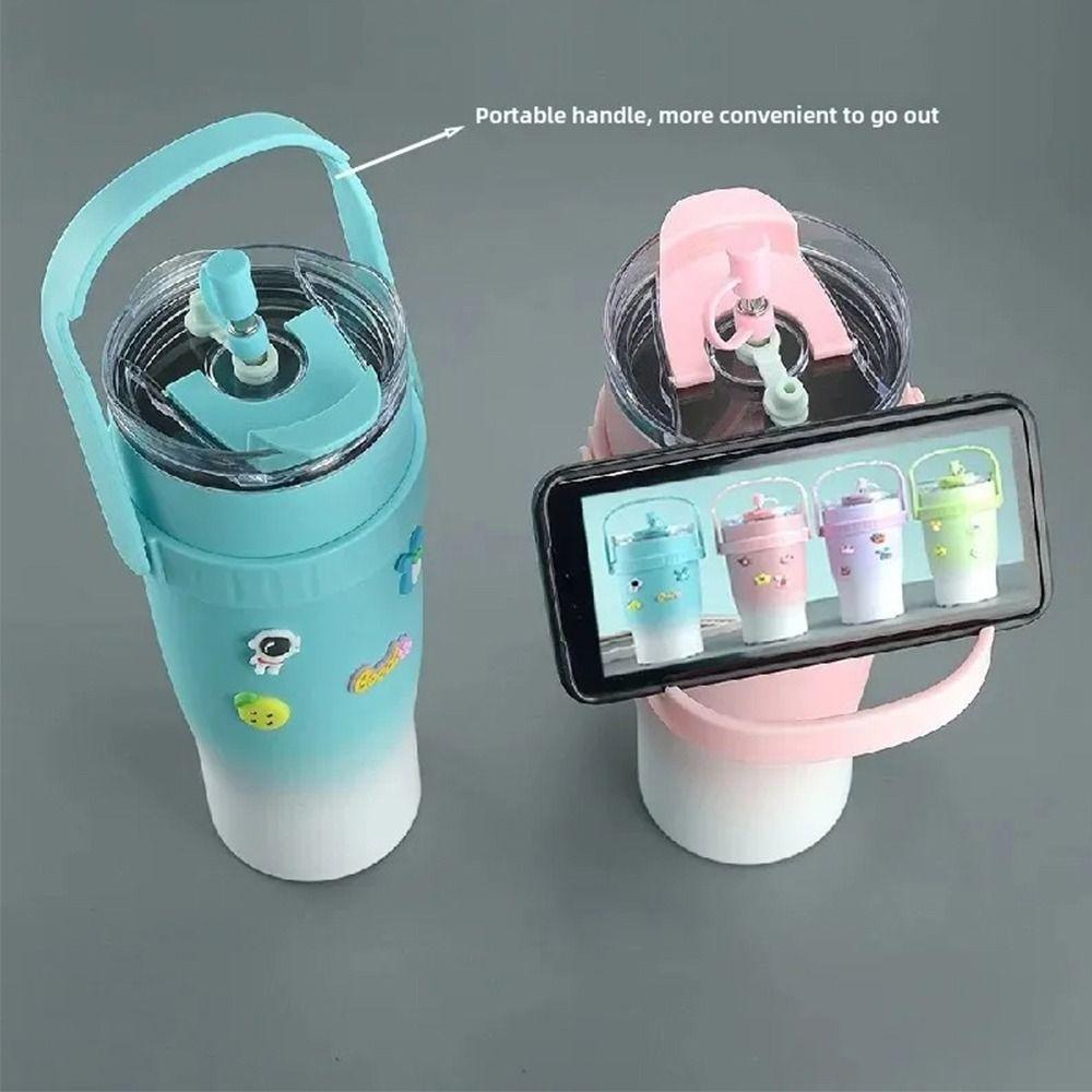 1200ML Vacuum Insulated Tumbler Large-capacity Insulated Straw Cup Gifts Water Bottle