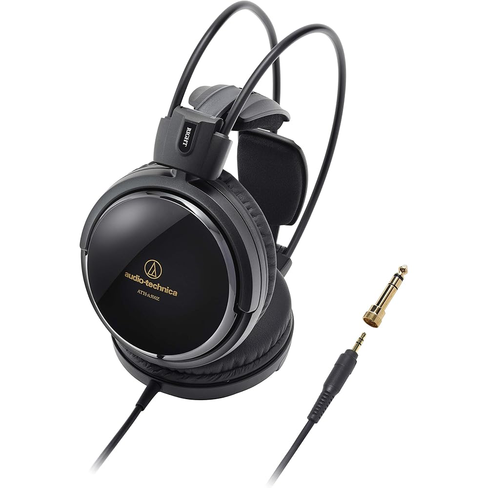 Audio-Technica ATH-A500Z Headphones, Wired, Closed-Back, 3-meter Cable