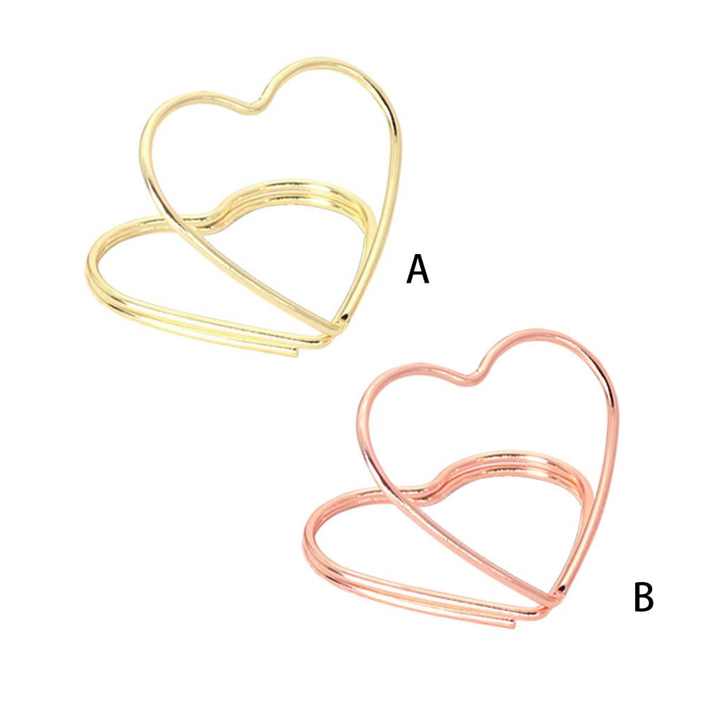 10Pcs Dining Table Clips Metal Double-Layer Anti-Rust Cards Holders DIY Message Crafts Rack Wedding Party Home Office