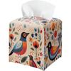 Cat Tissue Box Holder, Nordic Cat Leather Tissue Box Cover Square, Paper Napk Everyday Dispenser Accessories for Bathroom Vanity Countertop Night