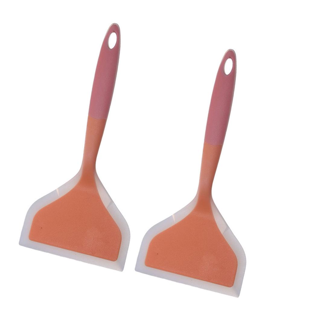 High Temperature Silicone Cooking Spatula Soft On Pans Frying Spatula Ideal for Non Stick Cookware and Outdoor BBQ
