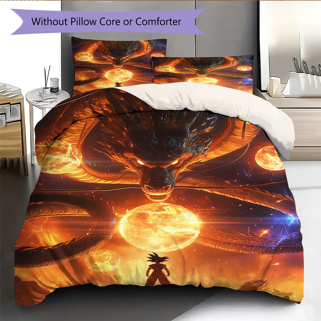 Cartoon Pattern Bedding Quilt Set Quilt Cover Pillowcase Home Decoration Birthday Gift (1 * Duvet Cover + 2 * Pillowcase, Without Core)