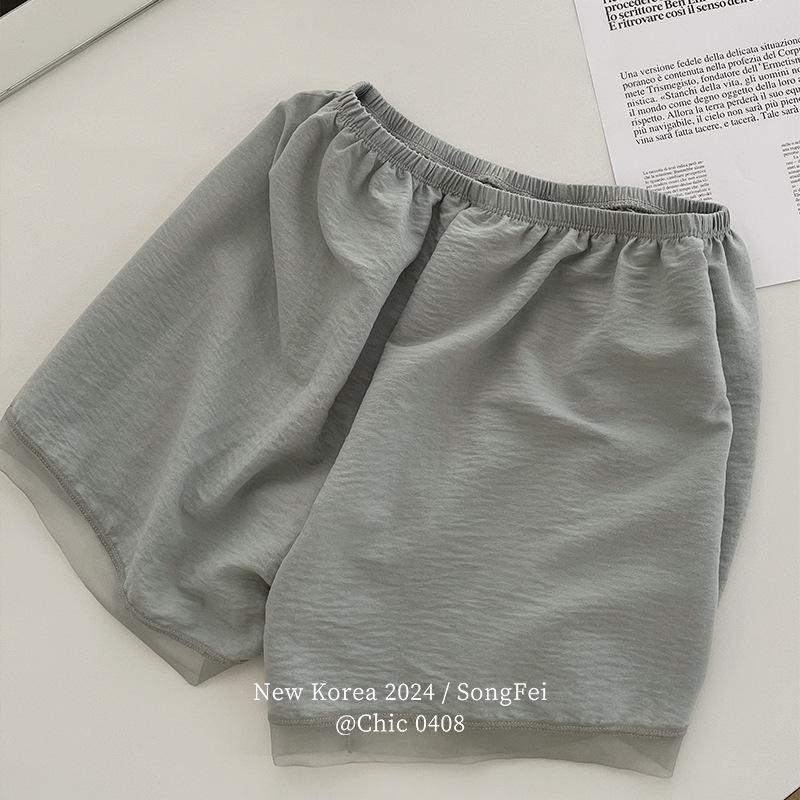 

Три точки кружева края дышащие защитные брюки однотонные антискользящие без завивания женские летние свободные тонкие леггинсы One Size