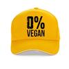 Zero Percent Vegan Funny BBQ Carnivore Meat Eater hat fashion Unisex Printing Baseball Cap Adjustable Summer bonnet