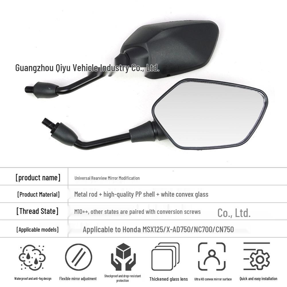 Compatible Rearview Mirror Reflector for Honda CB300, CB400X, CB400F, CB500X, and CB600 Models