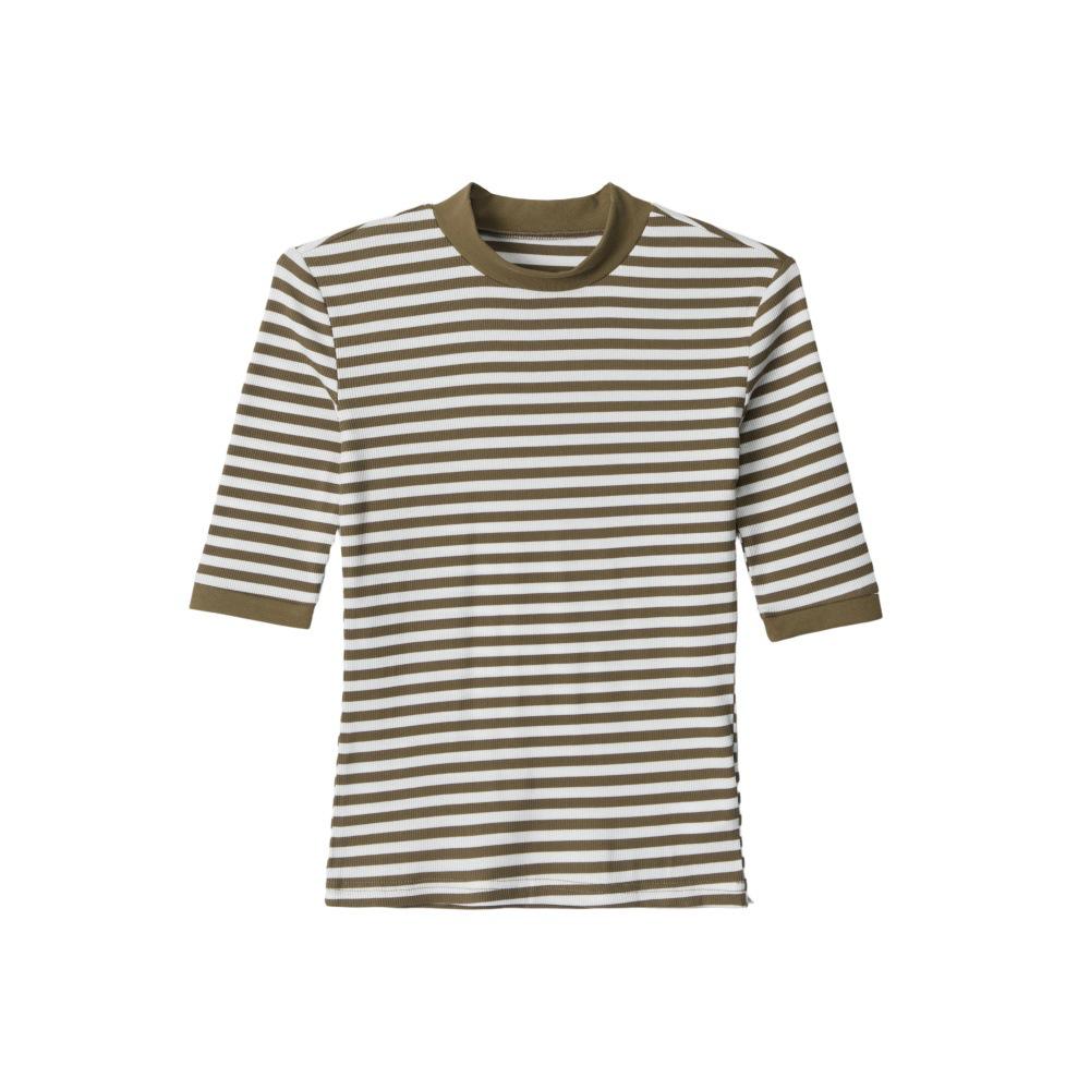 HeyHenry Women's Striped Color Block Seven-Sleeve Slim Fit T-shirt