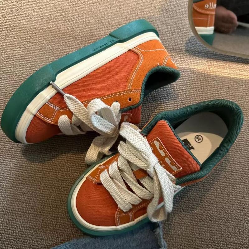 Fashion Vintage Red Canvas Low-top Women Sneakers Casual Letter Embroidery Skateboard Shoes Students Flat 2025 Fashion Zapatillas