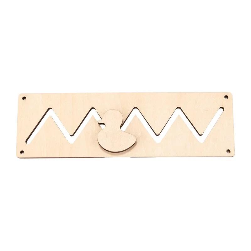 Dřevěná DIY aktivní deska pro děti Montessori odemykací západka dveří párovací puzzle Hračky pro rané vzdělávání a rozvoj dovedností pro děti