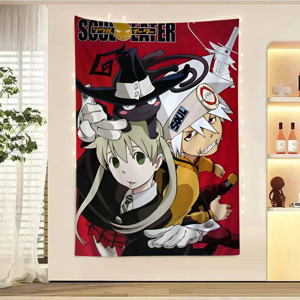SSoul EEater Anime Cartoon Tapestry Art Science Fiction Room Home Decor Wall Hanging Sheets