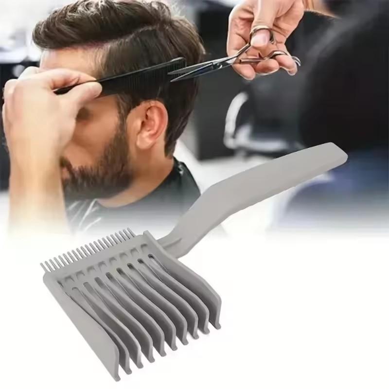 

Professional Haircutting Comb, Flathead Gradient Comb, Men s Heat-resistant Comb, Salon Styling Tool. comb білий