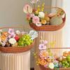 Handmade Rattan-Style Fruit Basket & Wine Holder - Creative Woven Iron Art Boat Shape for DIY Floral Displays