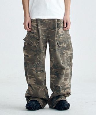 Peulojegteusseuli Urban Khaki Camo Cargo Denim Pants_Cg1982