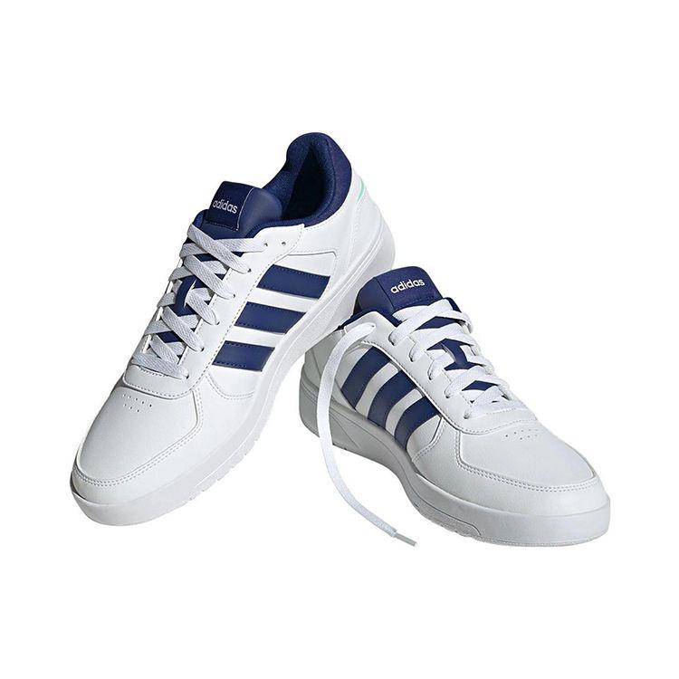 Adidas Neo Courtbeat Non-Slip Durable Low-Top Skate Shoes Men Sneakers White Blue HQ1767