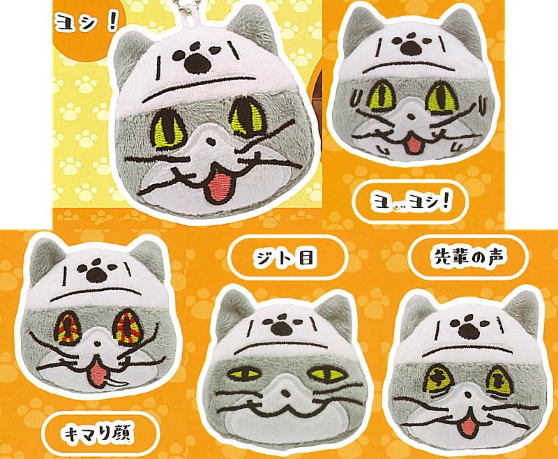Pracovní kočka obličej plyšová hračka [Sada 5] (Kompletní)] Gacha Kapslová hračka