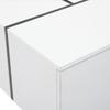 Modern White Square Coffee Table, Patchwork Colors with High-Gloss Look, 100 X 60 X 40 Cm – Four Drawers, Sliding Tabletop, Load Capacity Up To 30 Kg