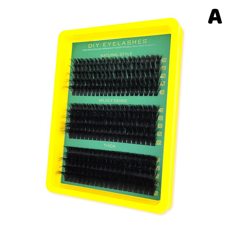 Cluster Lashes Kit Individual Lashes Volume Mixed Tray 3D Faux Mink Lashes Wispy Eyelash Extension Diy Makeup False Eyelashes