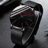 Fashion Ultra Thin Men’s Watches Simple Steel Mesh Belt Quartz Wrist Watch
