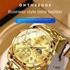 ONTHEEDGE Watch Men's Multi-functional Three-eye Six-pin Gold Business Men's Quartz Watch