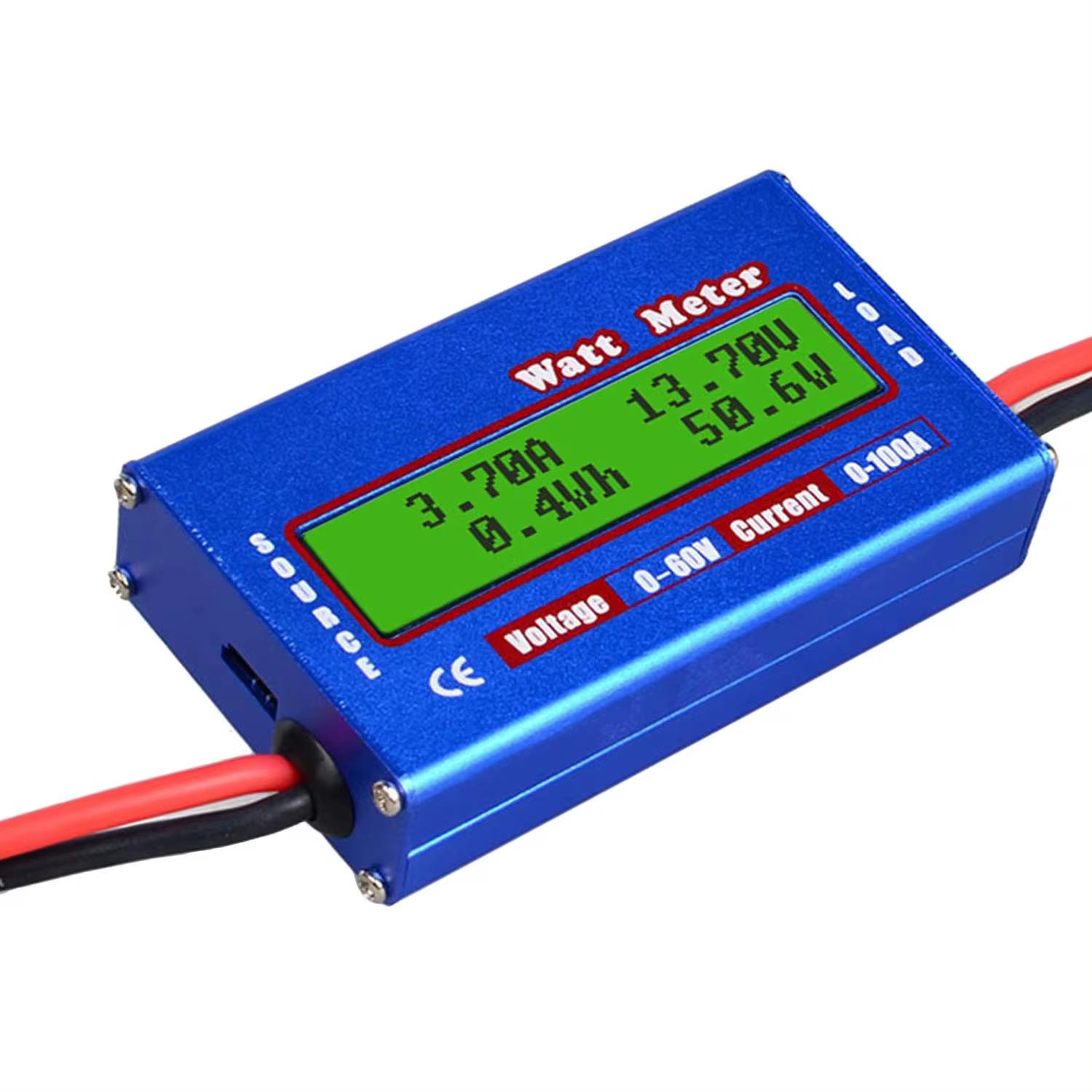 

Simple DC Power Analyser Watt Volt Amp Meter 12V 24V Solar Wind Analyzer Voltmeter Ammeter Digital Watt Volt Meter Gauge синій