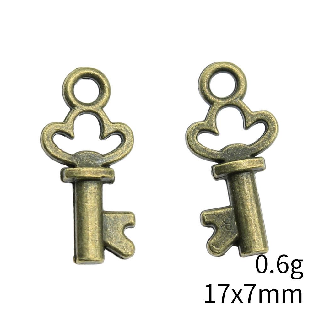 Hollow Clover Key Charm Lucky Pendant Tool Charms For Bracelet Necklace Jewelry Making Supplies For DIY