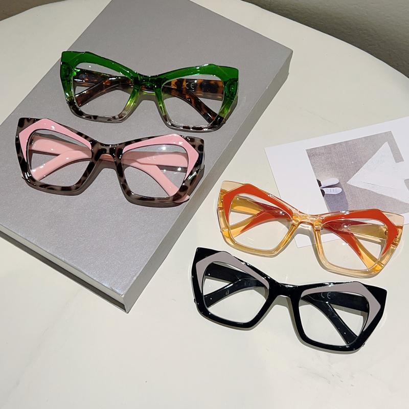 Oversized Reading Glasses Women Fashion Patchwork Rim Blue Light Blocking Optical Frames Trendy New In Presbyopic Eyewear