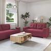 3 Piece Sofa Set Wind Red 221 x 80 x 80 cm Linen Blend Fabric