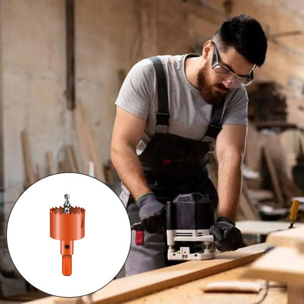 50-65mm Wood  Drilling Crown Easy Chip Removal Bimetal Hole Opener Hole Saw Drill Bit  Woodworking