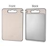 Double-Sided Cutting Board with Handle Stainless Steel Chopping Board for Meat Veggies Kitchen Gadgets