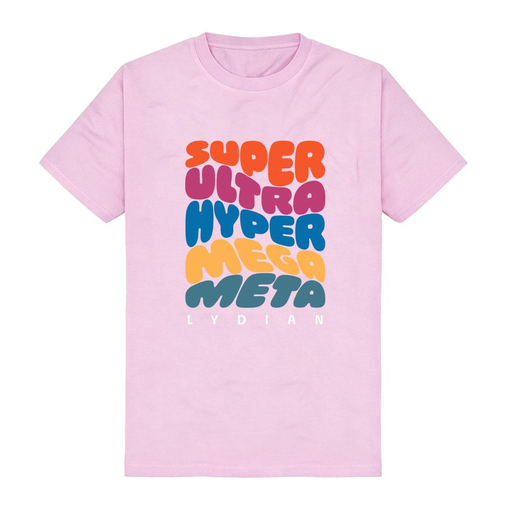 70er Jahre Psychedelische Blasen Schriftart Jacob Collier Mehrfarbig gestuft Kontrast Retro Streetwear Weich Bequem reine Baumwolle Damen Herren