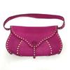 Studs Bag Shawl Shoulder Bag Suede Pink