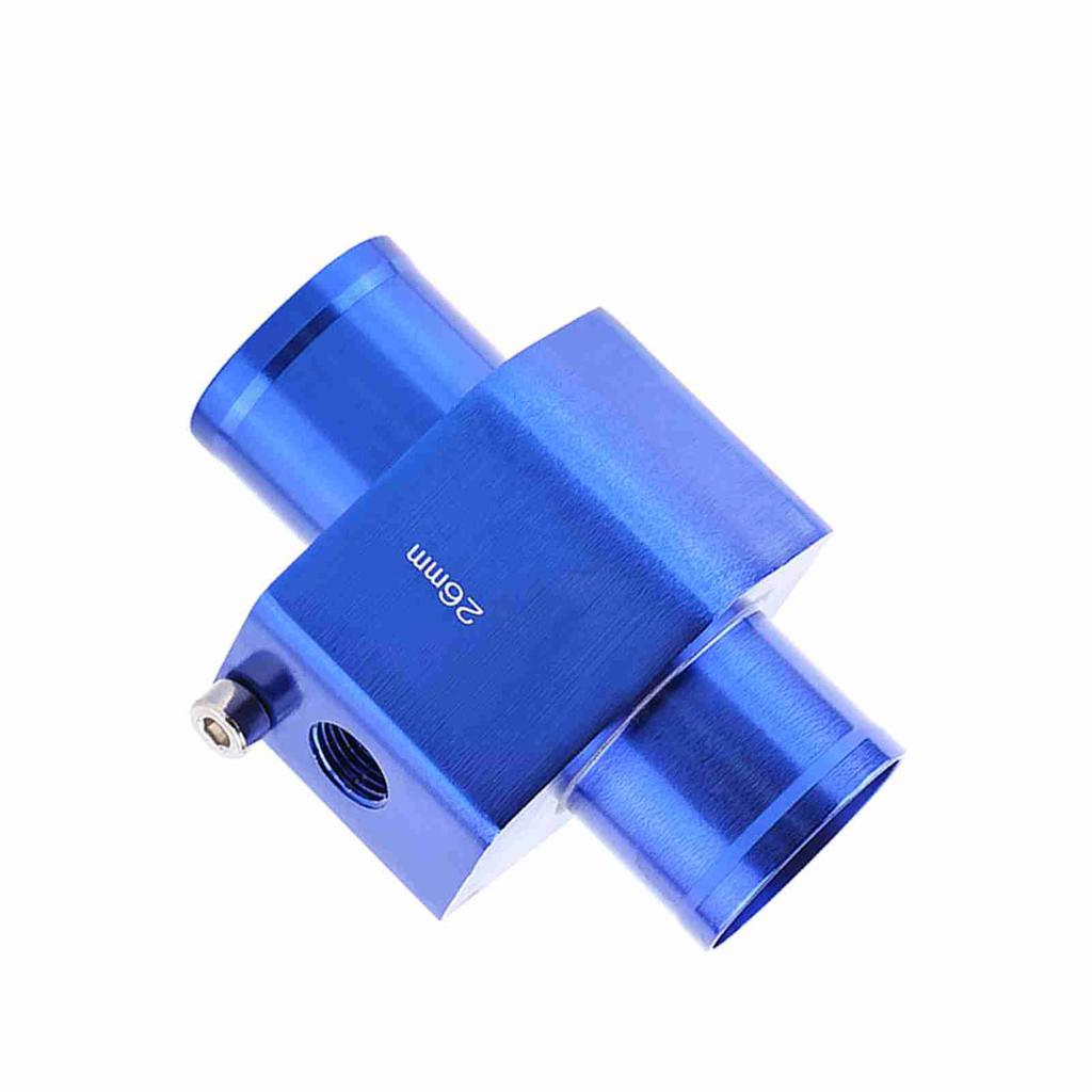 Univerzální kovový adaptér pro teplotní snímač teploty vody do auta pro hadici, modrý 26mm