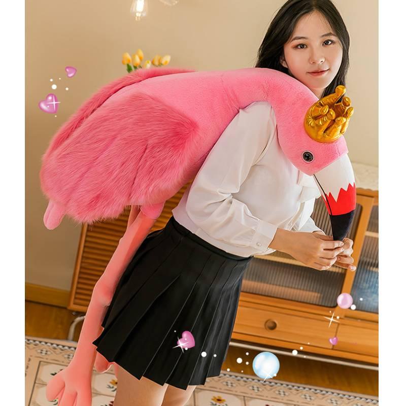 Princess Crowned Flamingo Plush Toy For Girls Soft And Cuddly
